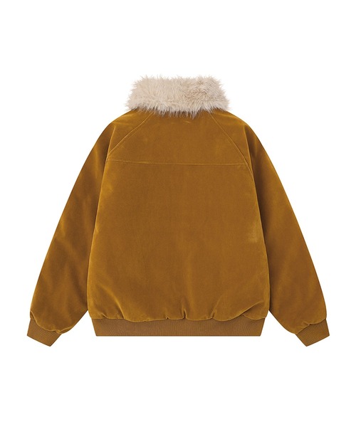 ブルゾン アウター フェイクムートンジップアップジャケット メンズ