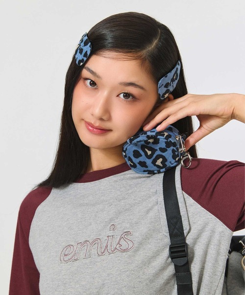 ヘアピン CORDUROY EMIS LEOPARD HAIRPIN