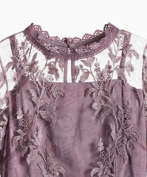 「DRESS PLUS」 7分袖ワンピース S ブラック レディース_画像5