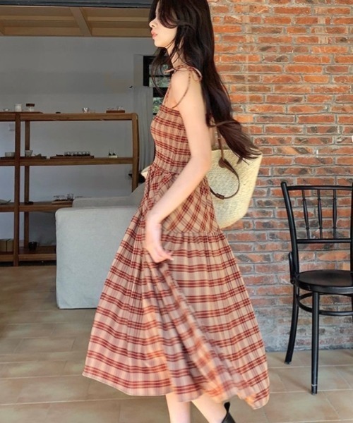 「LADY LIKE」 キャミソールワンピース M レッド レディース_画像5