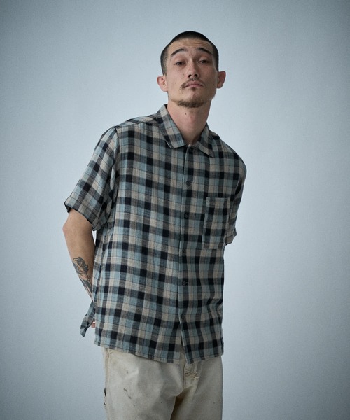 THE BOLDMAN シャツ 半袖 Madras Check Shirts / マドラスチェック半袖