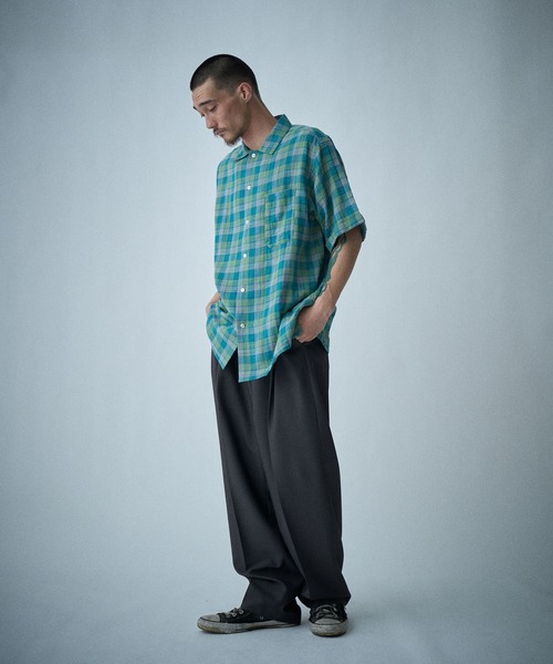 THE BOLDMAN シャツ 半袖 Madras Check Shirts / マドラスチェック半袖