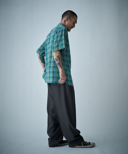THE BOLDMAN シャツ 半袖 Madras Check Shirts / マドラスチェック半袖