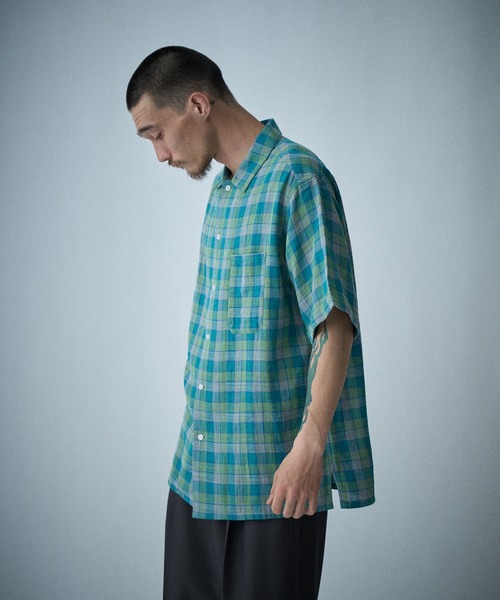 THE BOLDMAN シャツ 半袖 Madras Check Shirts / マドラスチェック半袖
