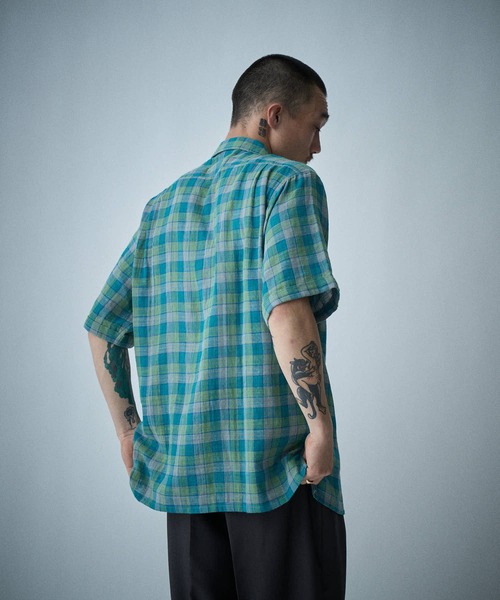 THE BOLDMAN シャツ 半袖 Madras Check Shirts / マドラスチェック半袖