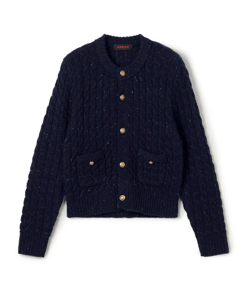 お値下げしました！キャバン caban ニットカーディガン CABaN（キャバン） カーディガン ウールネップ ケーブルニット