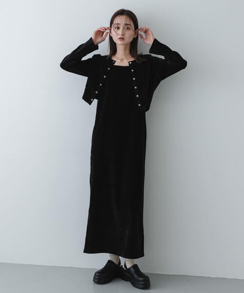 SENSE OF PLACE by URBAN RESEARCH ワンピース 2Pベロアアンサンブル