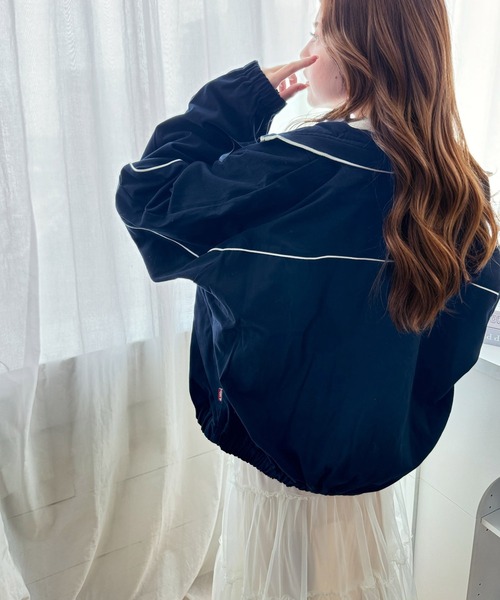 「Java」 ブルゾン LARGE ネイビー レディース_画像4