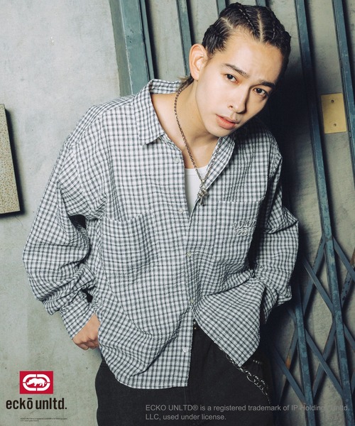 ecko unltd. シャツ ECKO UNLTD./別注ワンポイントワッシャーチェック