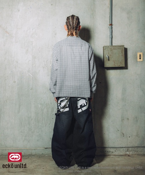 ecko unltd. シャツ ECKO UNLTD./別注ワンポイントワッシャーチェック