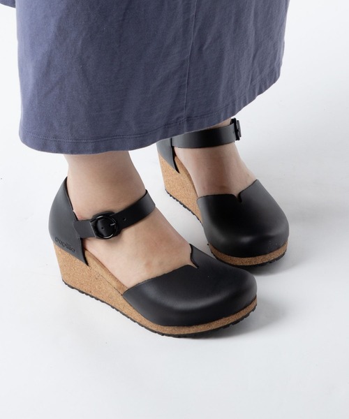「BIRKENSTOCK」 「Papillio」ヒールサンダル 26.5cm ブラック レディース_画像6