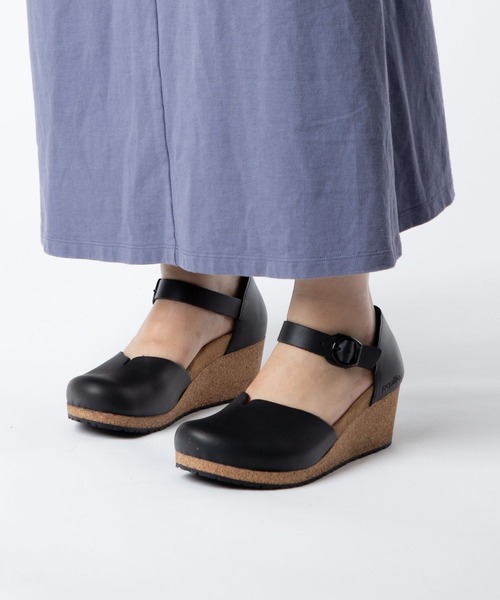 「BIRKENSTOCK」 「Papillio」ヒールサンダル 26.5cm ブラック レディース_画像7