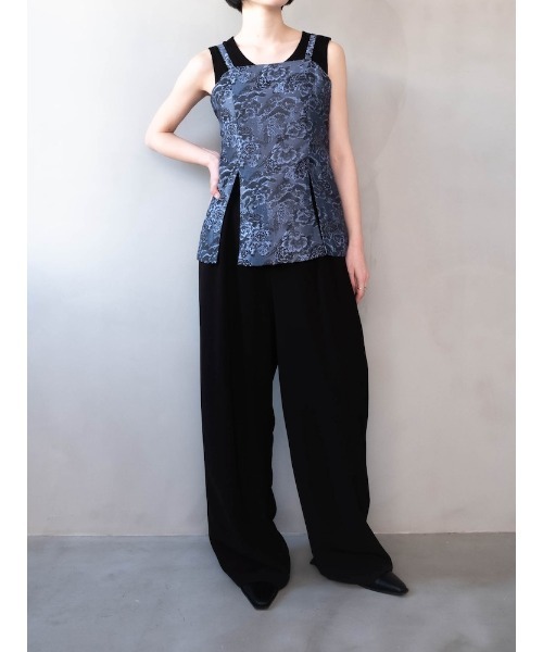 sahara（サハラ） Jacquard Slit Bustier/ジャガードスリットビスチェ
