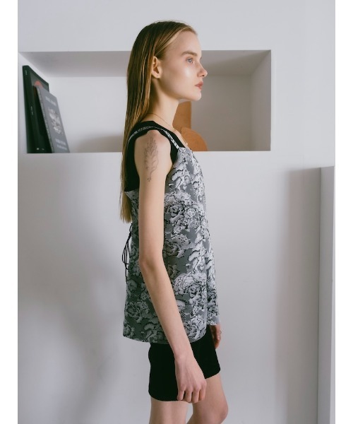 sahara（サハラ） Jacquard Slit Bustier/ジャガードスリットビスチェ