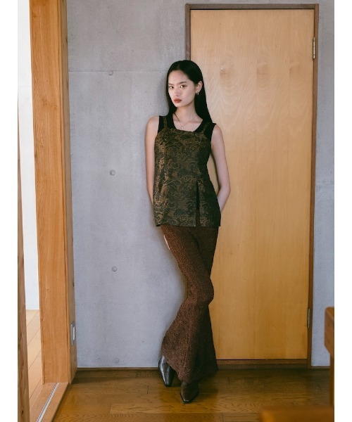 sahara（サハラ） Jacquard Slit Bustier/ジャガードスリットビスチェ