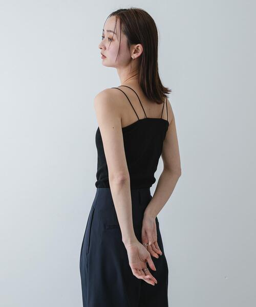 SUKALA カップ付きキャミソールブラック Sサイズ SENSE OF PLACE by URBAN RESEARCH カップ付き キャミソール ダブル