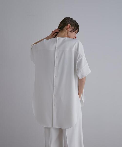 LE PHIL（ル フィル） ブラウス シャツ 半袖 2WAYツイルハーフスリーブ