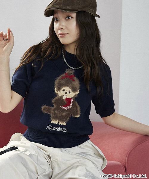 プッチの上質でとても華やかでお洒落なサマーニット PUBLUX（パブリュクス） ニット セーター モンチッチ フェザー