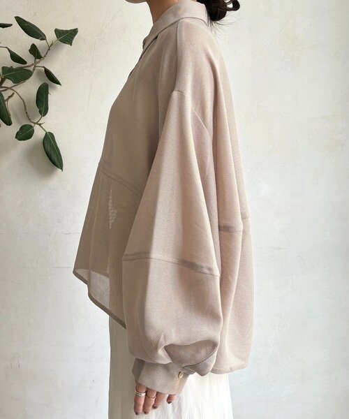 DouDou（ドゥドゥ） ブラウス シャツ メッシュシャツ レディース