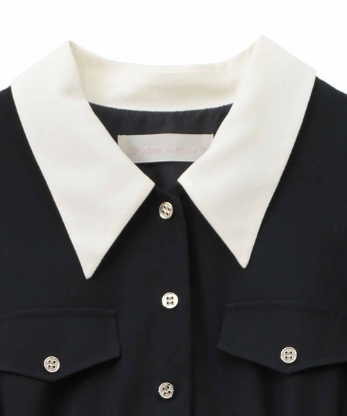 「31 Sons de mode」 長袖ワンピース 36 カーキ レディース_画像3