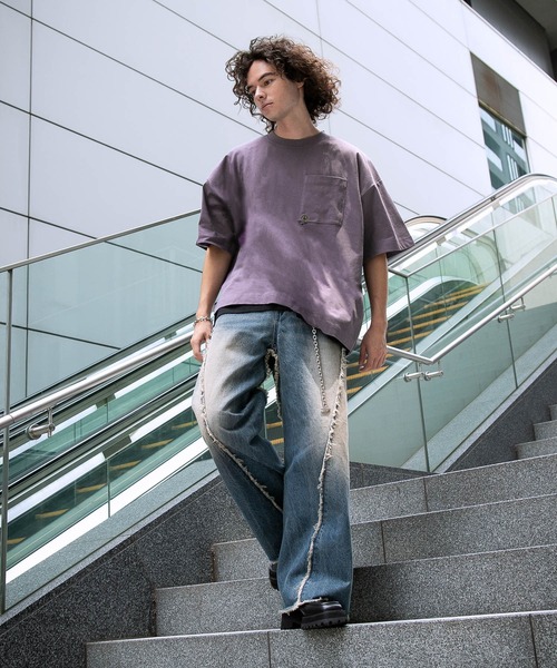 「HARE」 デニムパンツ MEDIUM ブルー系その他 メンズの画像