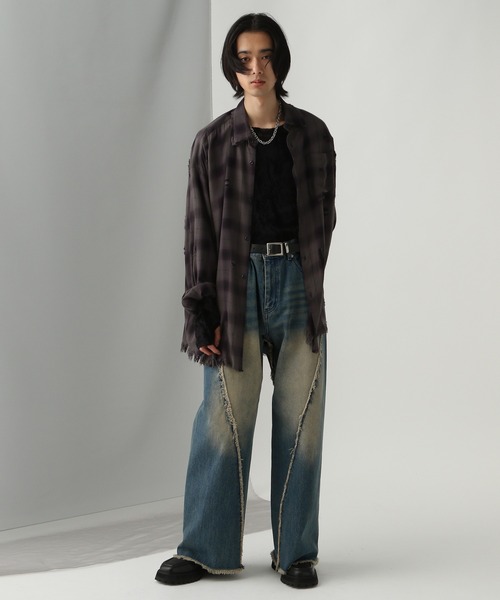 「HARE」 デニムパンツ MEDIUM ブルー系その他 メンズの画像