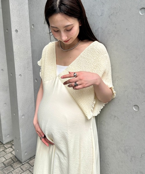 授乳ブラ マタニティ 「マタニティ」産前・産後Vネックシャーリング