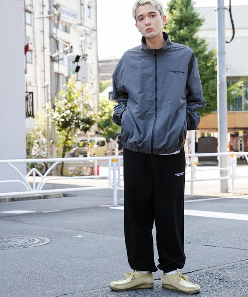 「WEGO」 「SUNDAY SKATE CLUB」ナイロンブルゾン LARGE ダークグレー メンズ_画像5