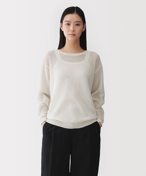 MUJI Labo ニット セーター 「MUJI Labo」婦人 和紙混長袖クルーネック