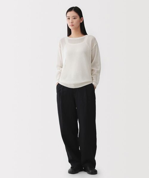 MUJI Labo ニット セーター 「MUJI Labo」婦人 和紙混長袖クルーネック