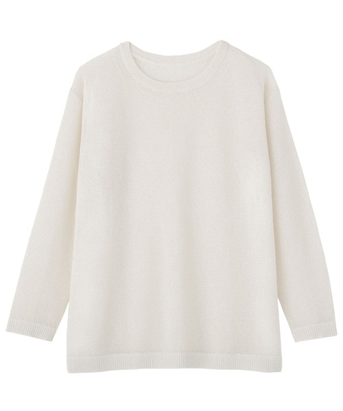 MUJI Labo ニット セーター 「MUJI Labo」婦人 和紙混長袖クルーネック