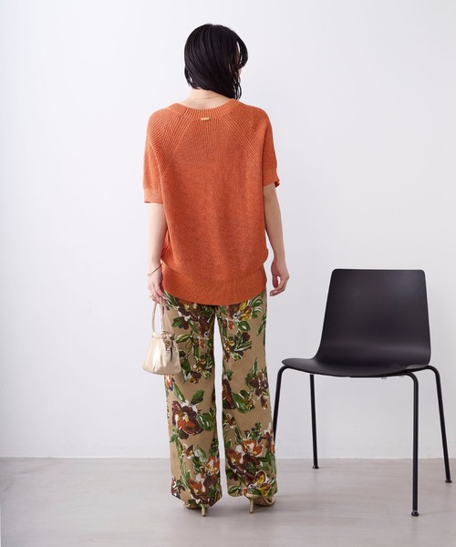 ワイドパンツ パンツ フラワープリントパンツ「2サイズ展開」「セットアップ対応」 レディースの画像