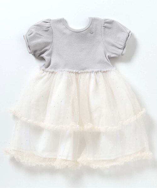 「apres les cours」 「KIDS」半袖ワンピース 120 サックスブルー キッズ_画像7