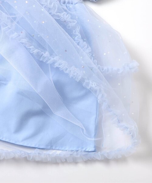「apres les cours」 「KIDS」半袖ワンピース 120 サックスブルー キッズ_画像9