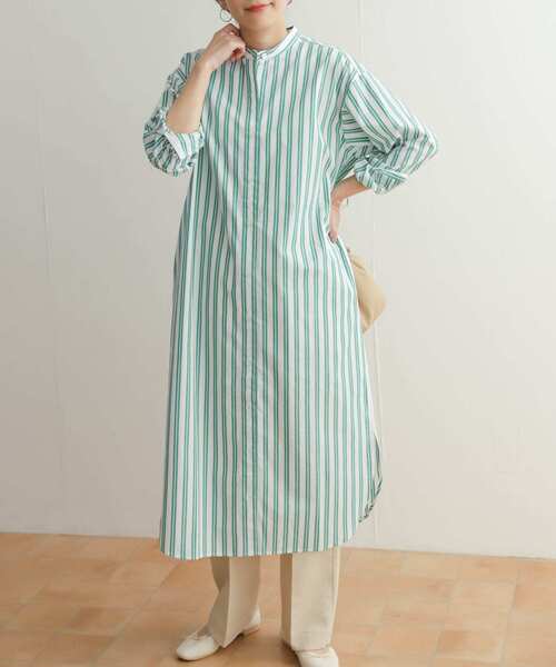 「URBAN RESEARCH DOORS」 長袖ワンピース MEDIUM ホワイト レディース_画像8