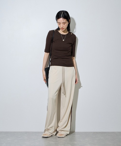 ADAM ET ROPE'（アダムエロペ） tシャツ ボーダーレイヤードSET TEE