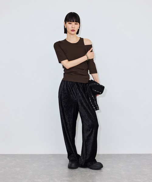 ADAM ET ROPE'（アダムエロペ） tシャツ ボーダーレイヤードSET TEE