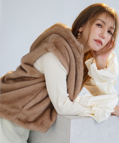Audie a Muses（オーディア ミューズ） ベスト ジレ 「モデル美香着用