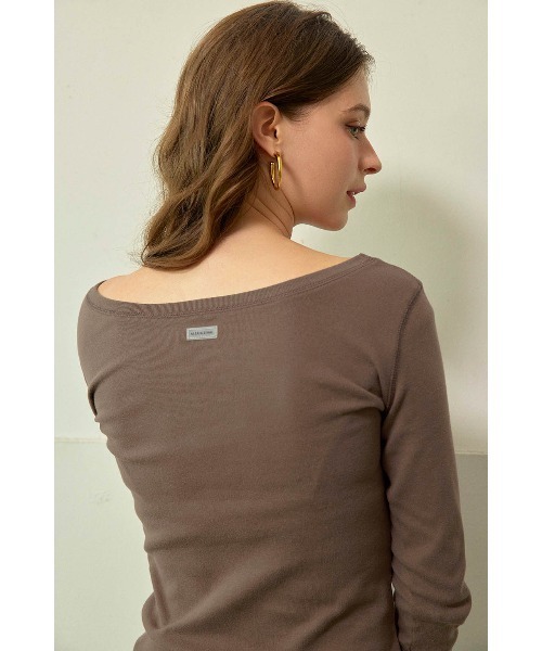 ALEXIASTAM トップス　M ALEXIA STAM（アリシアスタン） tシャツ Boat Neck 3/4 Sleeve Top / 7