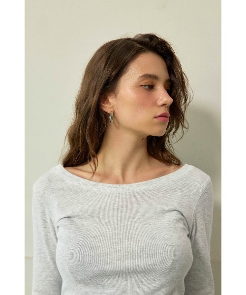 ALEXIA STAM（アリシアスタン） tシャツ Boat Neck 3/4 Sleeve Top / 7