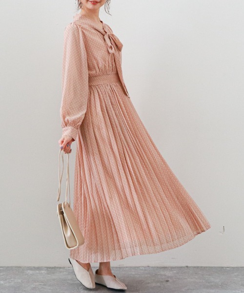 ワンピース ドットプリーツボウタイワンピース Zozotown Paypayモール店 通販 Paypayモール