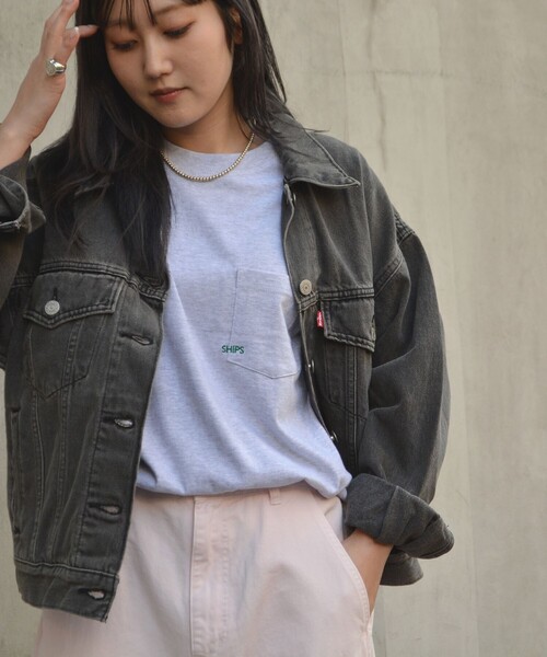 tシャツ 「26SS新色追加!!累計販売数19万枚突破!!」「WEB限定」SHIPS: マイクロ SHIPSロゴ ポケット Tシャツ メンズ レディース | SHIPS | 29