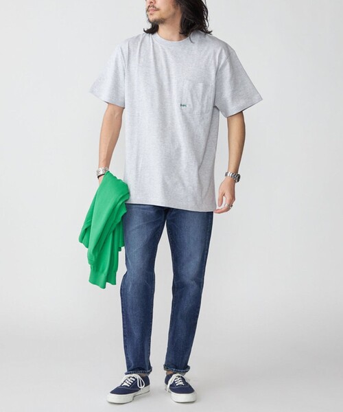 tシャツ 「26SS新色追加!!累計販売数19万枚突破!!」「WEB限定」SHIPS: マイクロ SHIPSロゴ ポケット Tシャツ メンズ レディース | SHIPS | 33