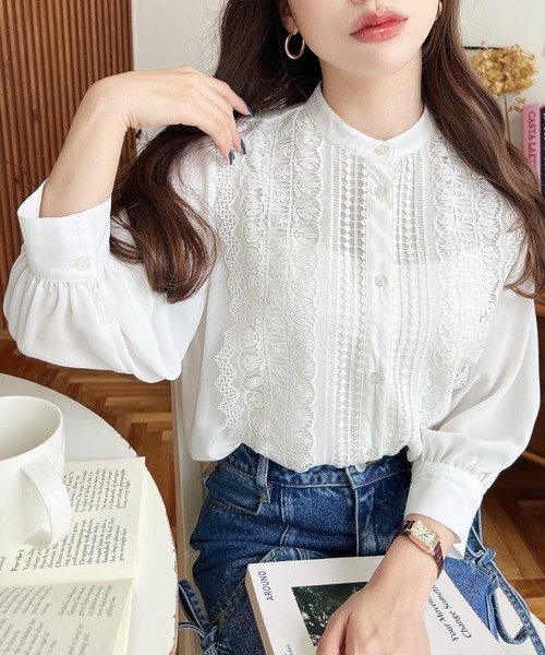 美品♡23区ゴルフ Mサイズ シフォン チュール袖 モックネックプルオーバー フリース モックネックプルオーバー [全4色] – muta Online Store