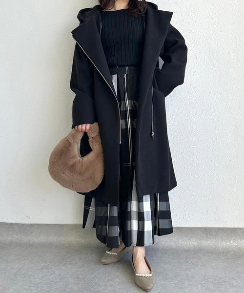 fifth スカート チェックロングフレアスカート : ZOZOTOWN Yahoo