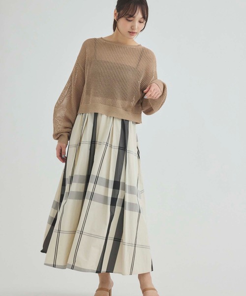 fifth（フィフス） スカート チェックロングフレアスカート : ZOZOTOWN