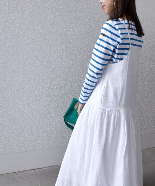 SHIPS any〈洗濯機可能〉カットジャカード キャミ ワンピース SHIPS any:〈洗濯機可能〉カットジャカード キャミ ワンピース