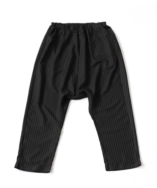 antiqua パンツ ストライプ柄サルエルパンツ レディース