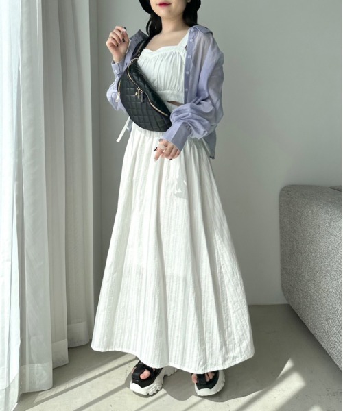 OLIVE des OLIVE 肌見せキャミワンピース　1031090480 OLIVE des ワンピース 【WEB限定カラー有】肌見せキャミ