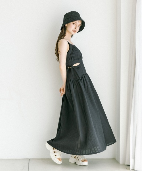 OLIVE des OLIVE 肌見せキャミワンピース　1031090480 OLIVE des ワンピース 【WEB限定カラー有】肌見せキャミ